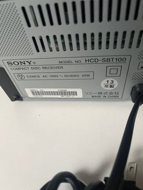 Sony Mini Component Systems Hcd-Sbt100
