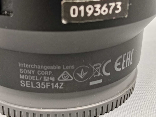 Lens (Single Focus) Sony Distagon T* Fe F1.4 Za [E