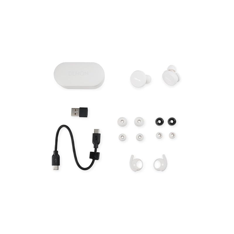 Wired Earphone Denon Bluetooth Perl Ah-C10Pl /Aptx/Ipx4 Ahc10Plwtem 0