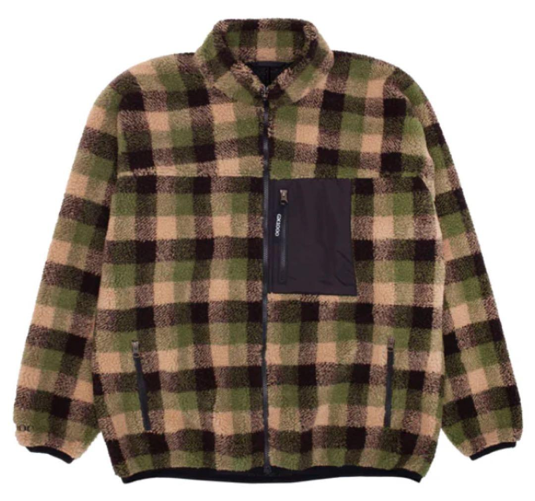 Fleece Jacket Bore Gx1000 Sherpa Green Plaid