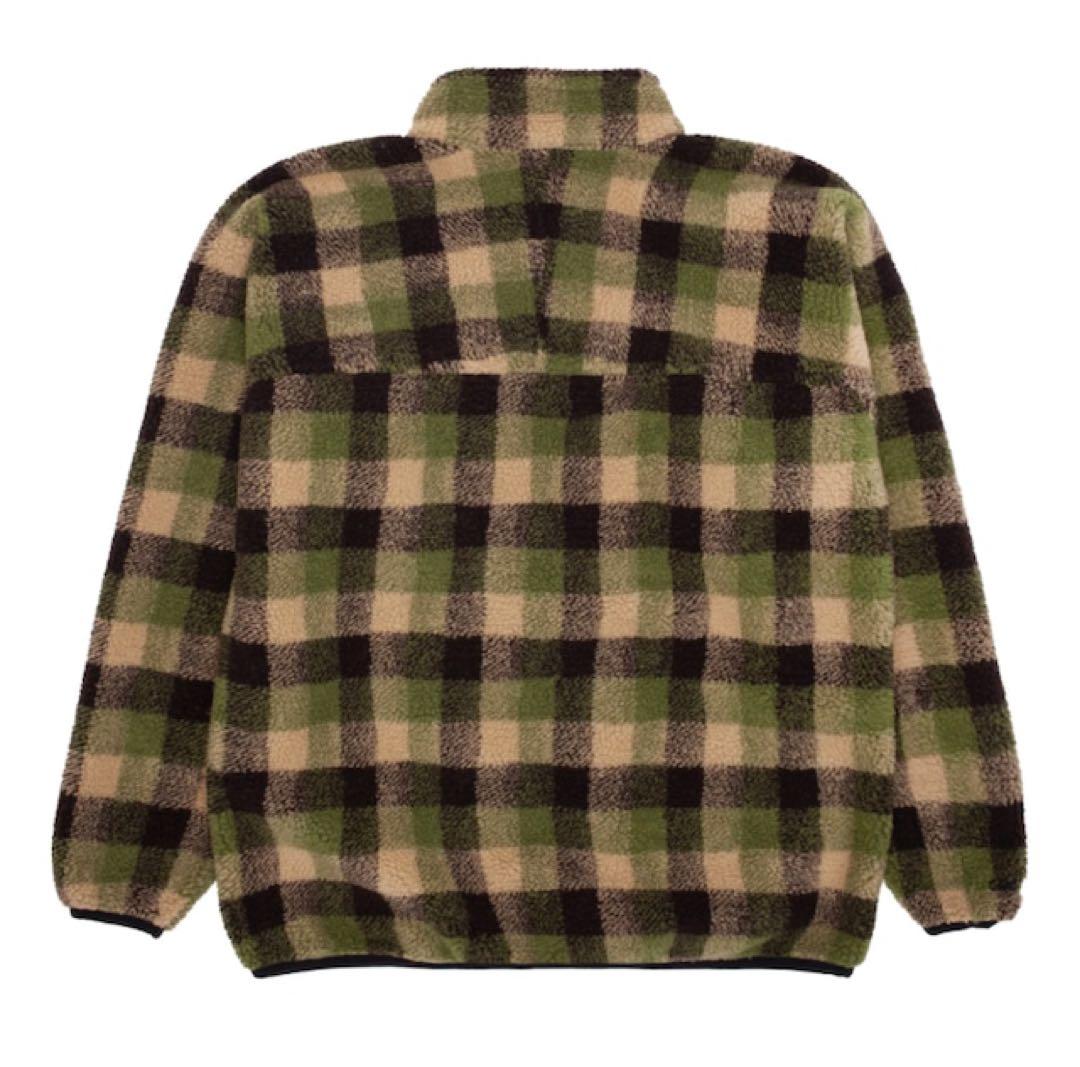 Fleece Jacket Bore Gx1000 Sherpa Green Plaid