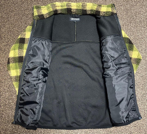 Fleece Jacket Bore Gx1000 Sherpa Green Plaid