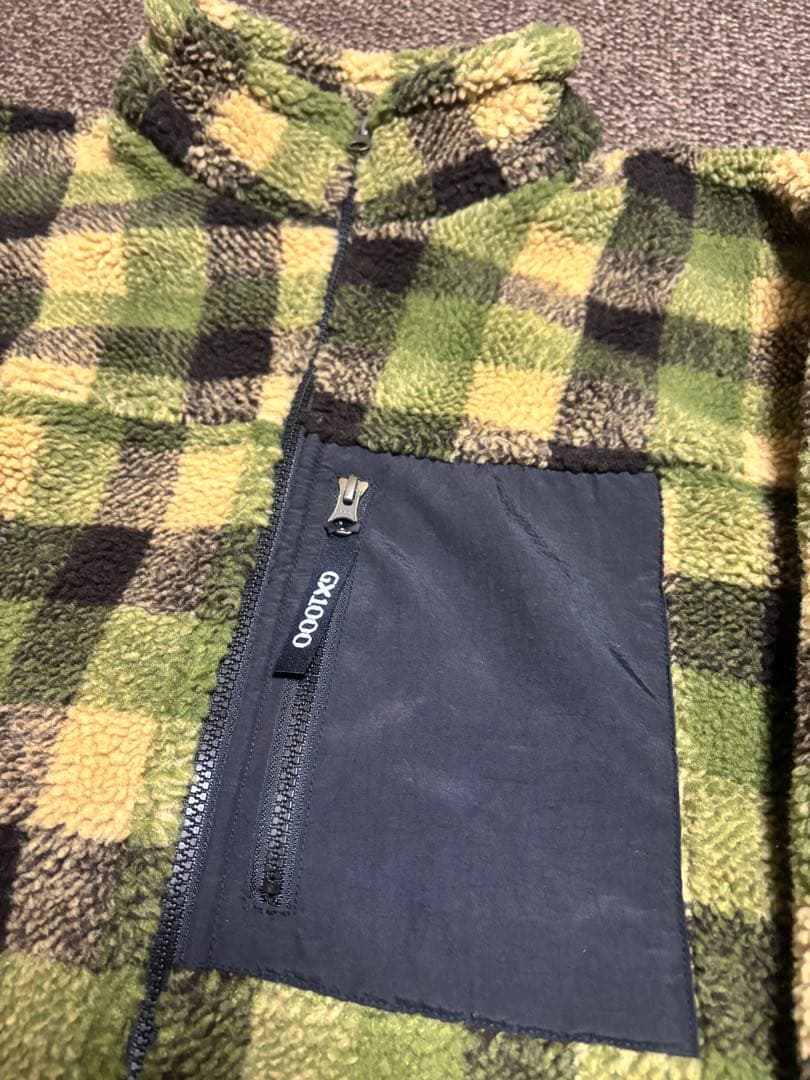 Fleece Jacket Bore Gx1000 Sherpa Green Plaid