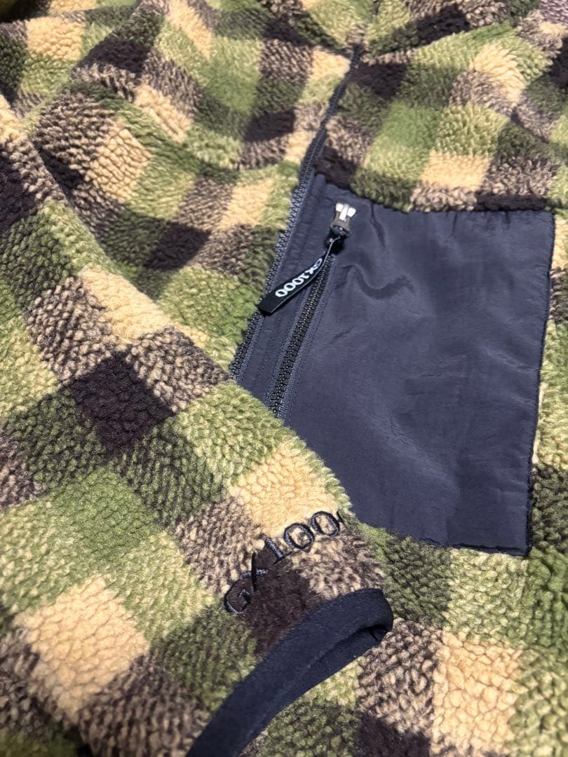 Fleece Jacket Bore Gx1000 Sherpa Green Plaid