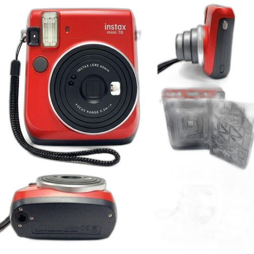 Fujifilm Instant Camera Body Fuji Film Instax Mini 70 Red Cheki