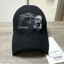 Rick Owens Baseball Caps Isabel Benenato Black Denim Printed Cap