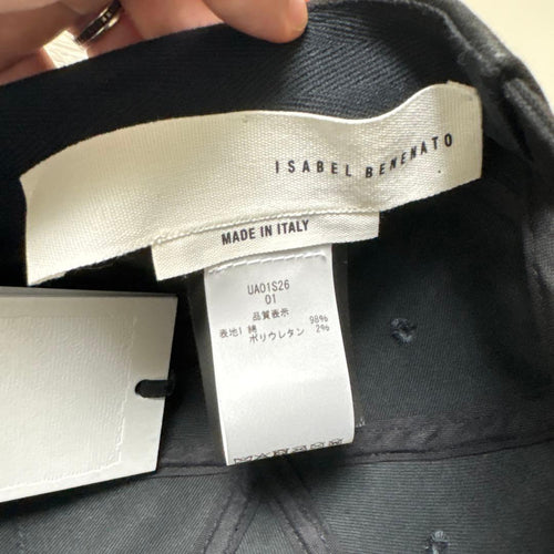 Rick Owens Baseball Caps Isabel Benenato Black Denim Printed Cap