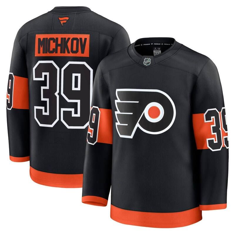 T -Shirt Mens Fanatics Matvei Michkov Black Philadelphia Flyers Alternate
