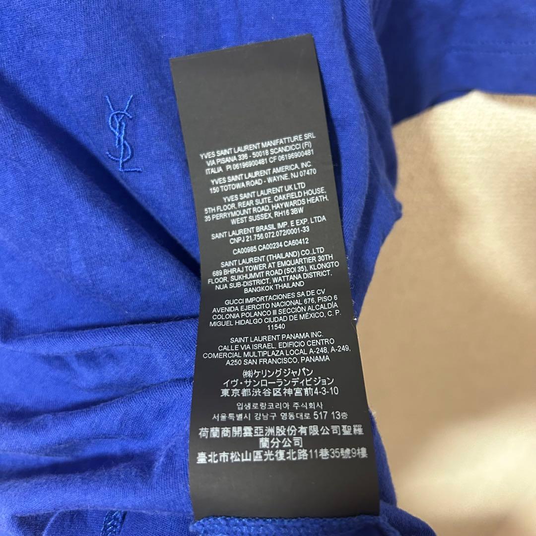 Saint Laurent Short-Sleeve Saintlaurent T S 4701 Bleu Roi