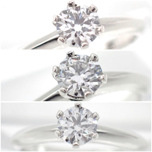 Tiffany Ring Co. 0.3Ct E Vs2 6 Pt950 4368