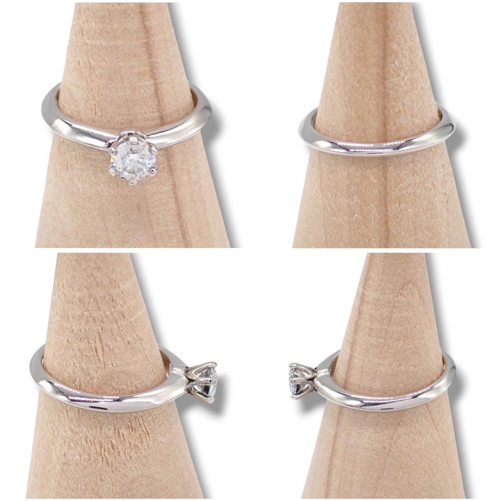 Tiffany Ring Co. 0.3Ct E Vs2 6 Pt950 4368
