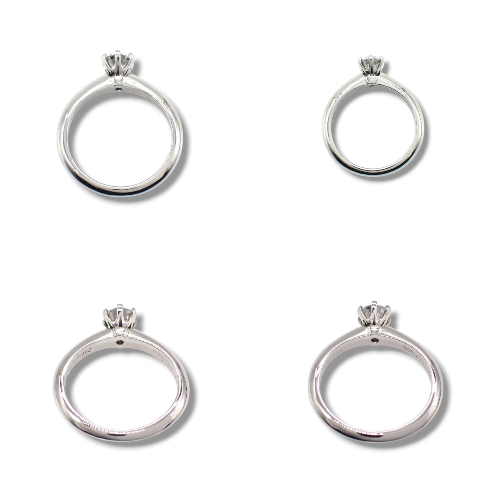 Tiffany Ring Co. 0.3Ct E Vs2 6 Pt950 4368