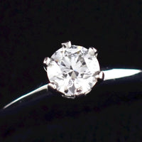 Tiffany Ring Co. 0.3Ct E Vs2 6 Pt950 4368