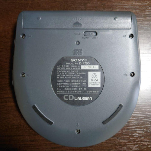 Sony Portable Cd Player D-F700 Ac