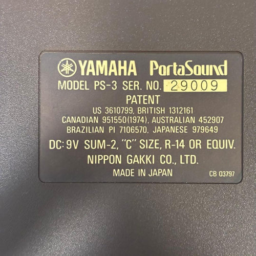 Yamaha Keyboard Electronic Piano Portasound Ps-3