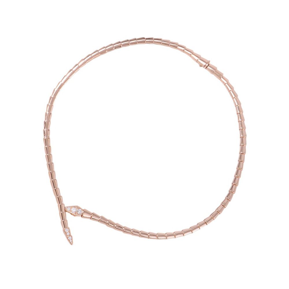 Bvlgari Necklace 0.41Ct K18Pg L 357864