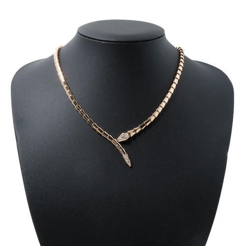 Bvlgari Necklace 0.41Ct K18Pg L 357864
