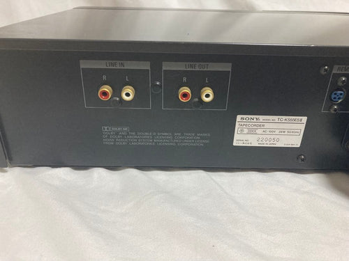 Sony Cd, Md Cassette Decks Tc-K555Es