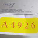 Sharp Portable Md Player A4926 Md-St600-S