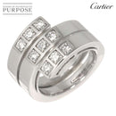 Cartier Ring #51 K18 Wg 750 Diamond 90328364