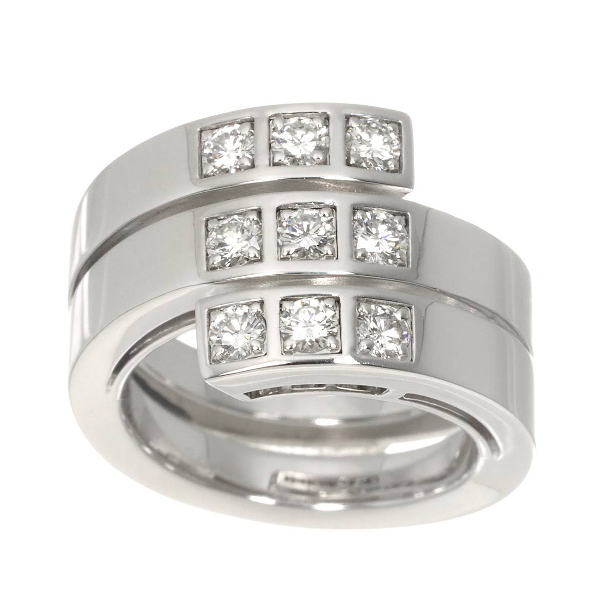 Cartier Ring #51 K18 Wg 750 Diamond 90328364