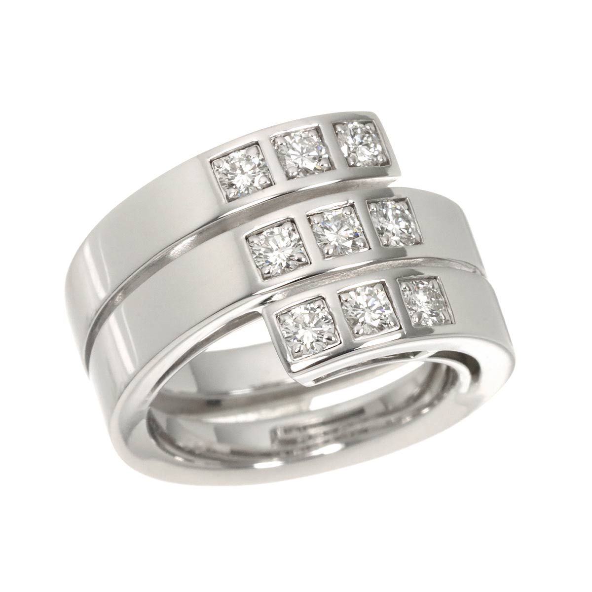 Cartier Ring #51 K18 Wg 750 Diamond 90328364