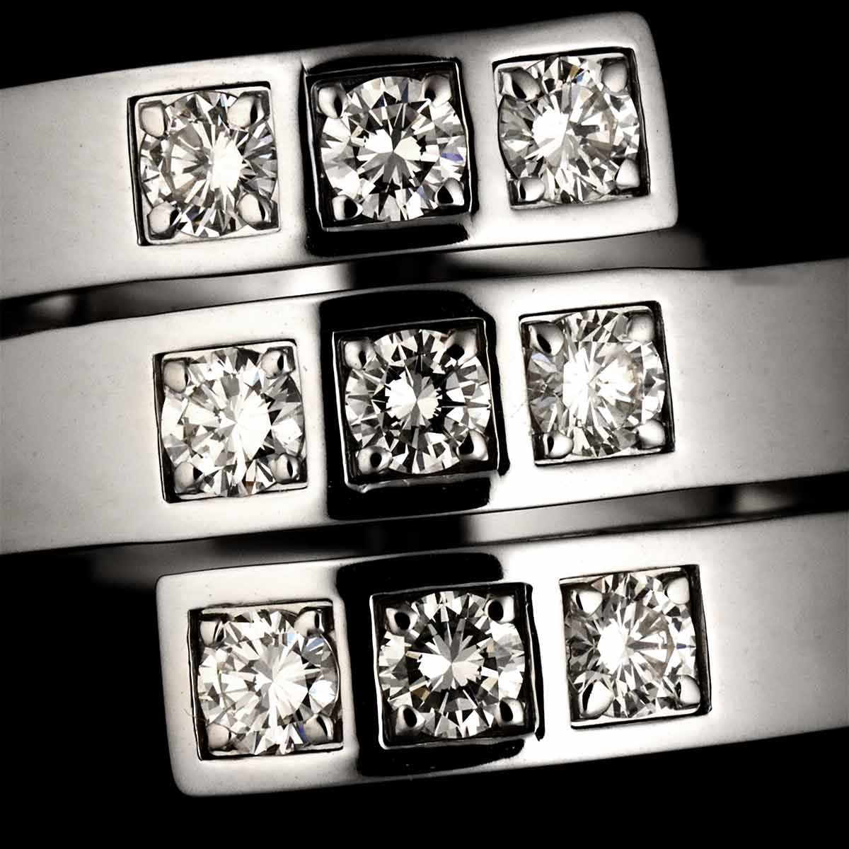 Cartier Ring #51 K18 Wg 750 Diamond 90328364