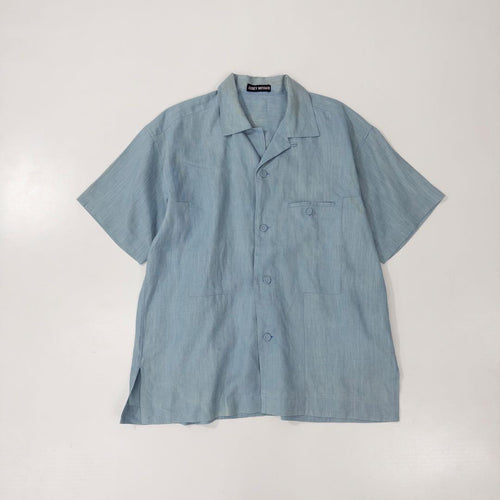 Issey Miyake Dress Business Shirts Linen Blue