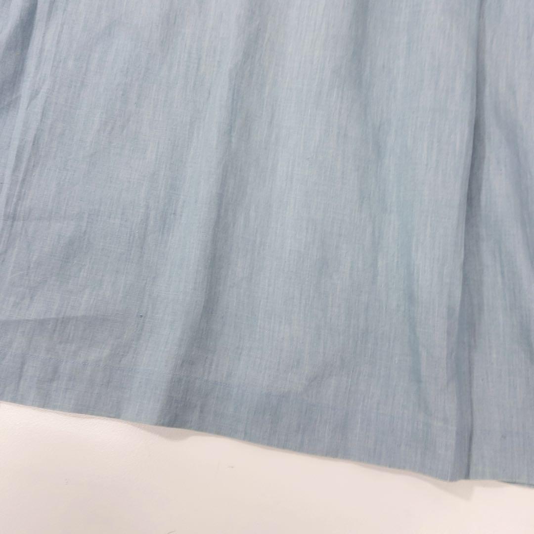 Issey Miyake Dress Business Shirts Linen Blue