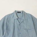 Issey Miyake Dress Business Shirts Linen Blue