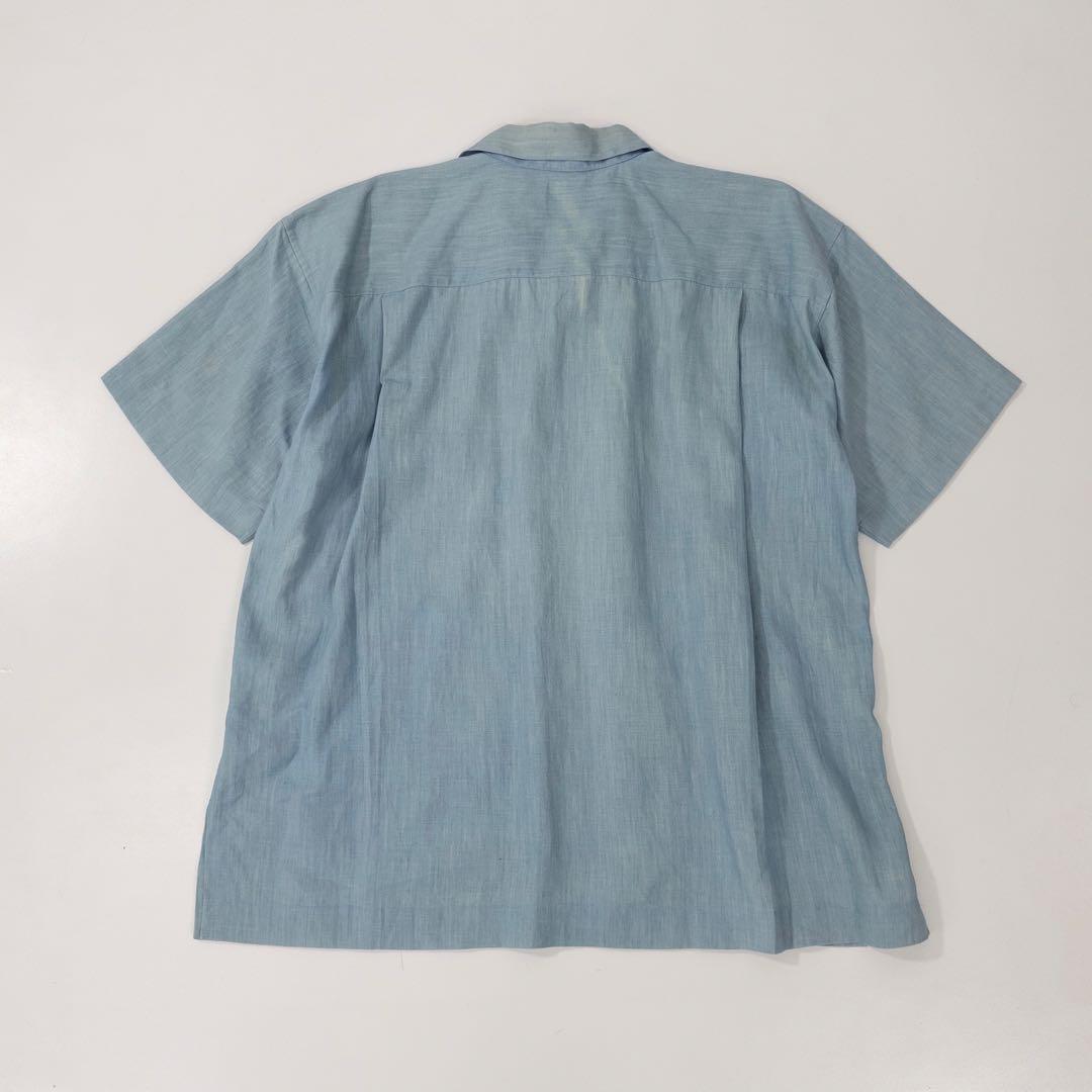 Issey Miyake Dress Business Shirts Linen Blue