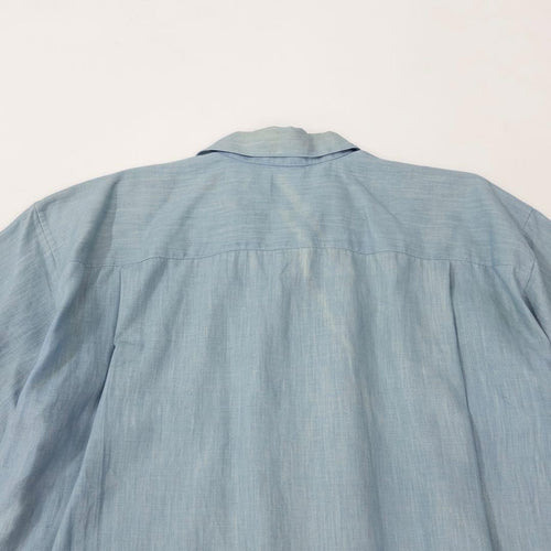 Issey Miyake Dress Business Shirts Linen Blue