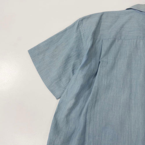 Issey Miyake Dress Business Shirts Linen Blue