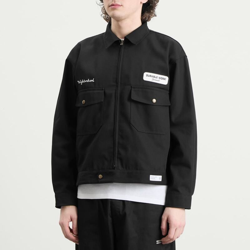 Jumper Blouson Neighborhood Zip Work Jacket Black
