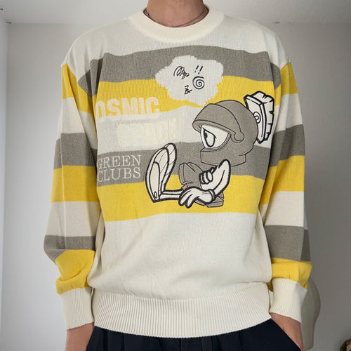 Green Clubs Knit Sweater Vintage Warner Bros 4