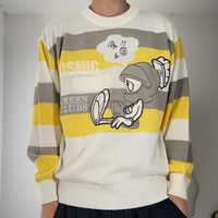 Green Clubs Knit Sweater Vintage Warner Bros 4