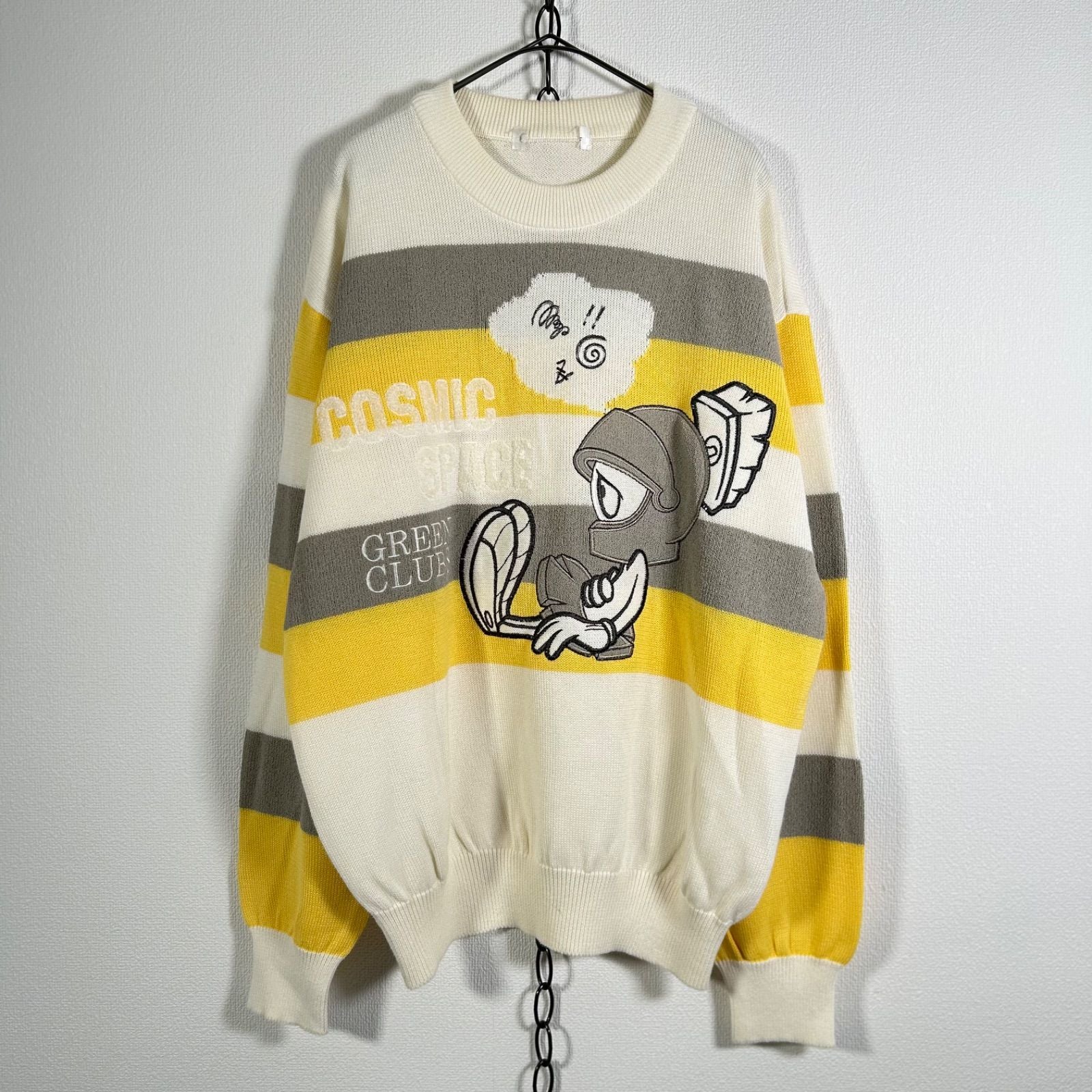Green Clubs Knit Sweater Vintage Warner Bros 4