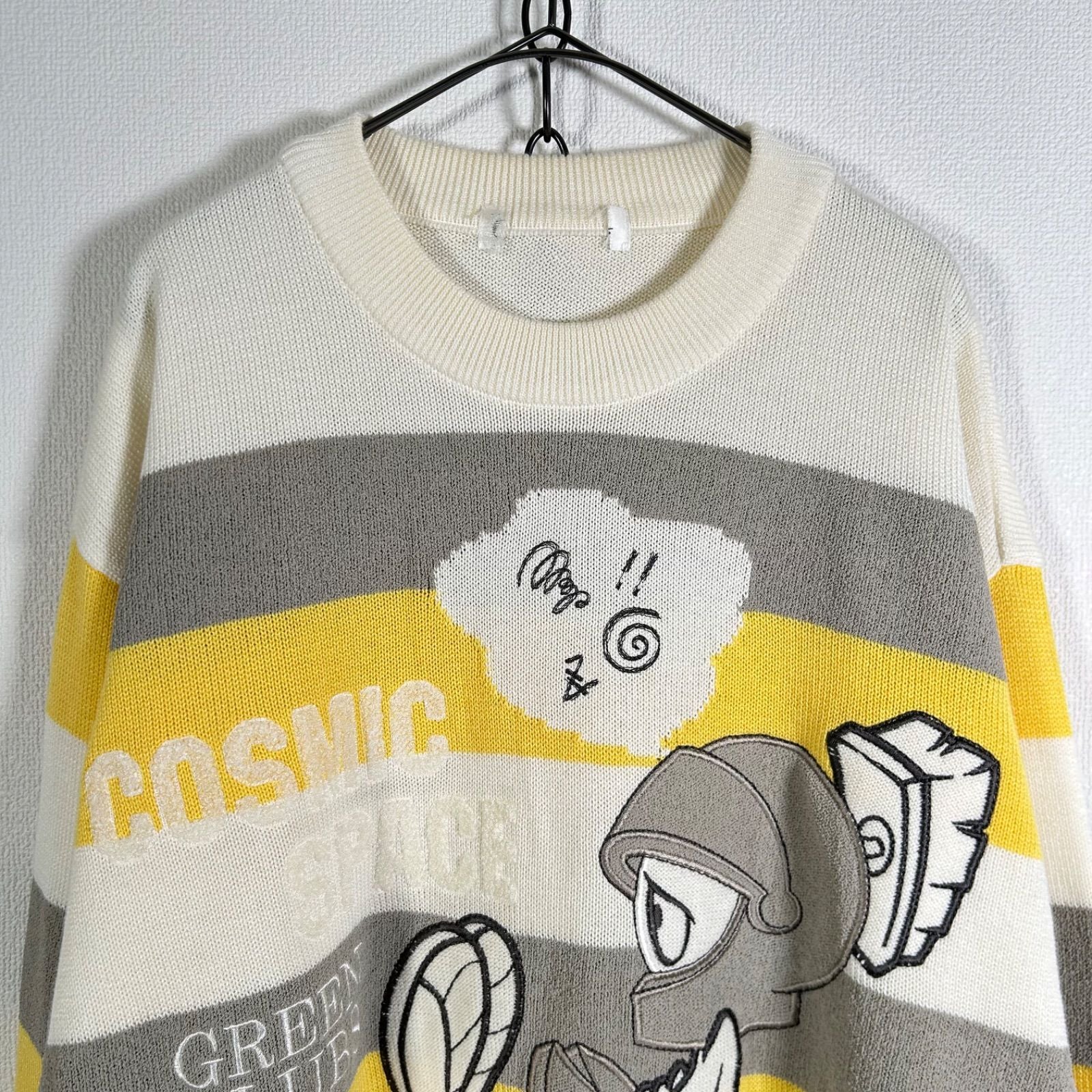 Green Clubs Knit Sweater Vintage Warner Bros 4