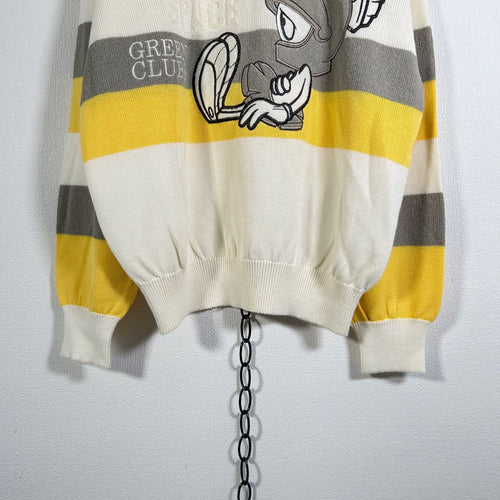 Green Clubs Knit Sweater Vintage Warner Bros 4