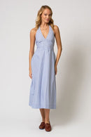 Long Sleeves, Three Quarter Sleeve Central Park West Ora Poplin Stripe Halter