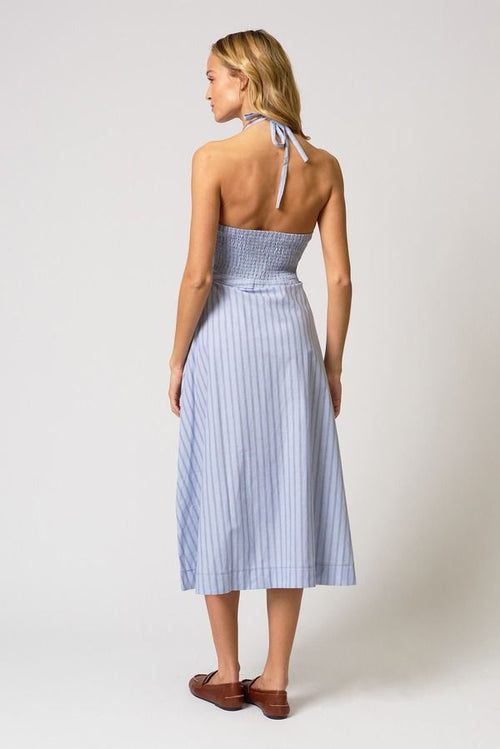 Long Sleeves, Three Quarter Sleeve Central Park West Ora Poplin Stripe Halter