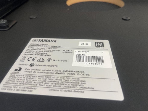 Yamaha Keyboards Digital Pianos 89432 Clp745Wa 20