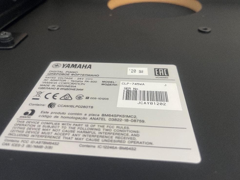 Yamaha Keyboards Digital Pianos 89432 Clp745Wa 20