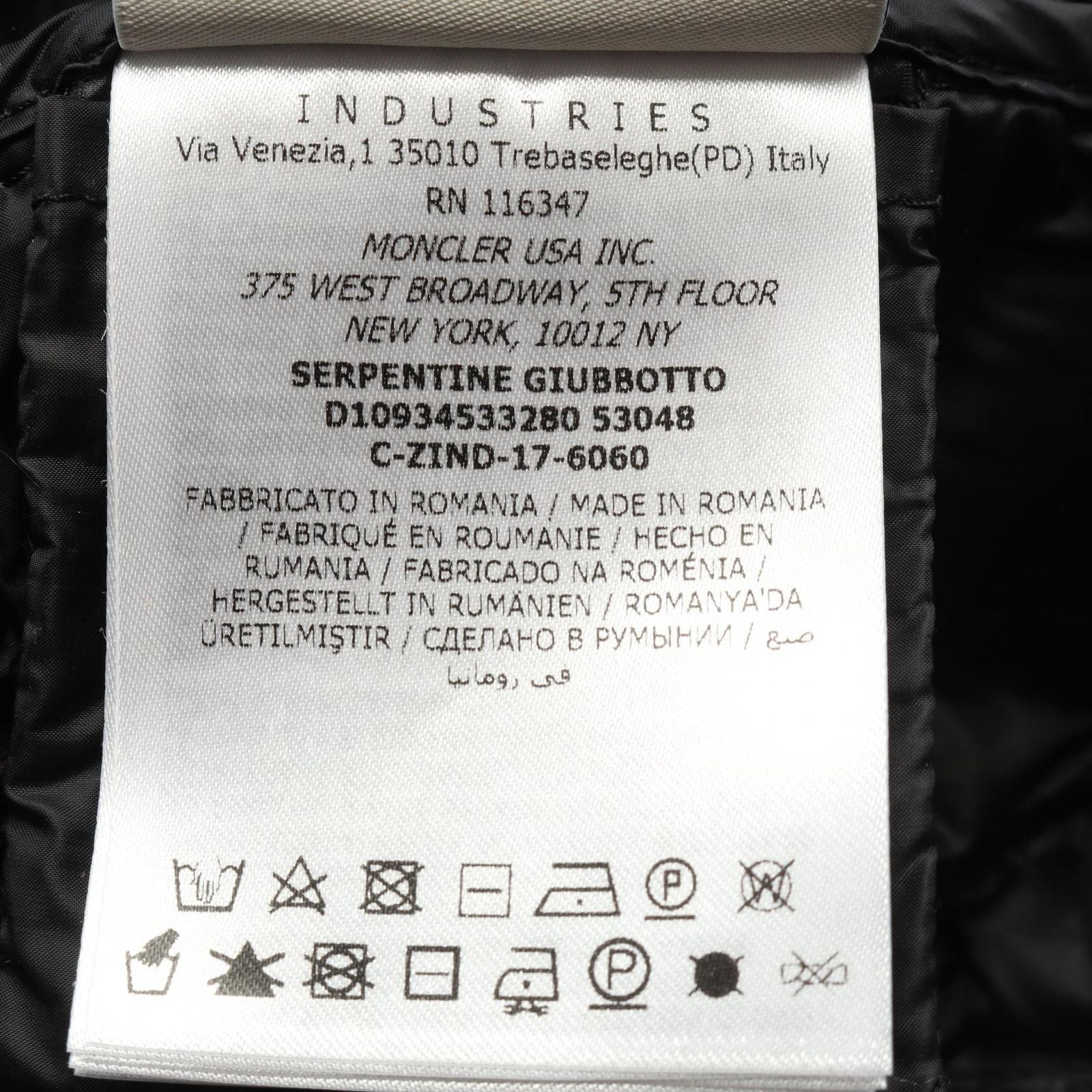 Moncler Down Jacket Serpentine Used A