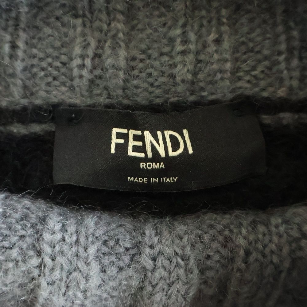 Fendi Knit Sweater 21Aw Striped Turtleneck Mohair Fzy491 Ah34