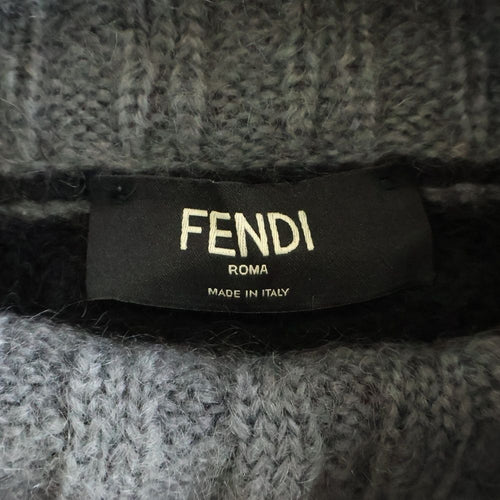 Fendi Knit Sweater 21Aw Striped Turtleneck Mohair Fzy491 Ah34