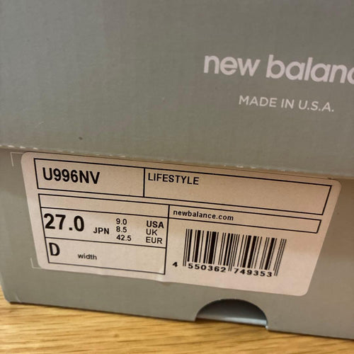 New Balance Sneakers Usa U996Nv Navy 27.0