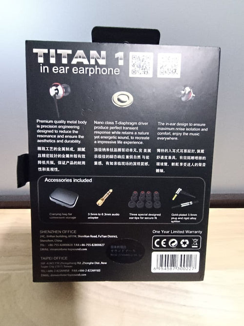 Dunu Topsound Wired Earphone Titan 1