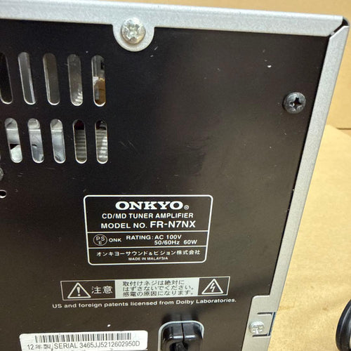 Onkyo Mini -Component Fr-N7Nx Cd/Md D-N7Nx