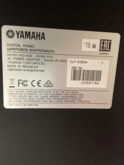 Yamaha Keyboards Digital Pianos Clp-635 88